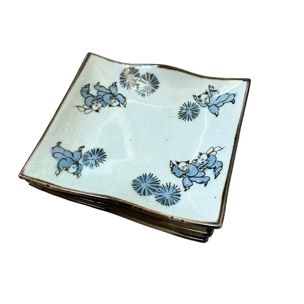 Set of 3 vintage Japanese Karako Sushi Plates